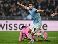 Pedro of S.S. Lazio celebrates after scoring the goal of 2-1 during the UEFA Europa League 2024/25 League Phase MD4 match between S.S. Lazio...