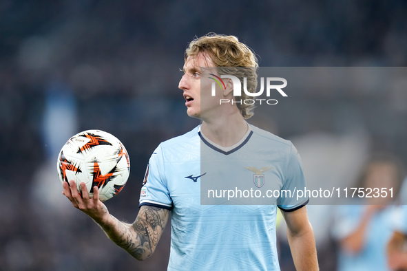 Nicolo' Rovella of SS Lazio looks on during the UEFA Europa League 2024/25 League Phase MD4 match between SS Lazio and FC Porto at Stadio Ol...