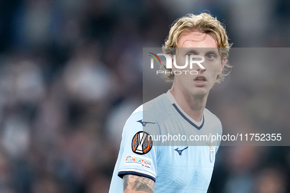 Nicolo' Rovella of SS Lazio looks on during the UEFA Europa League 2024/25 League Phase MD4 match between SS Lazio and FC Porto at Stadio Ol...