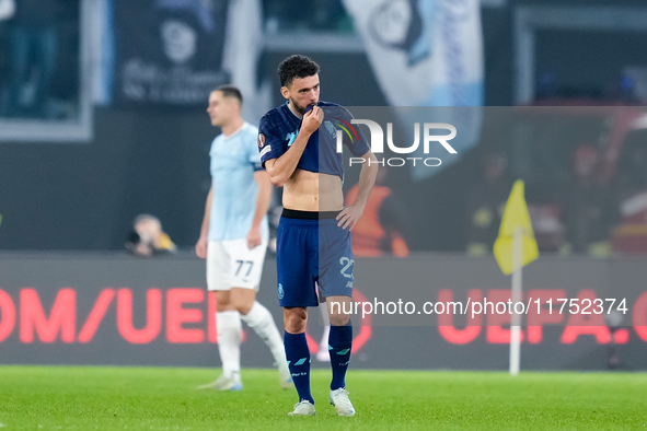 Joao Mario of FC Porto looks dejected at the end of the UEFA Europa League 2024/25 League Phase MD4 match between SS Lazio and FC Porto at S...