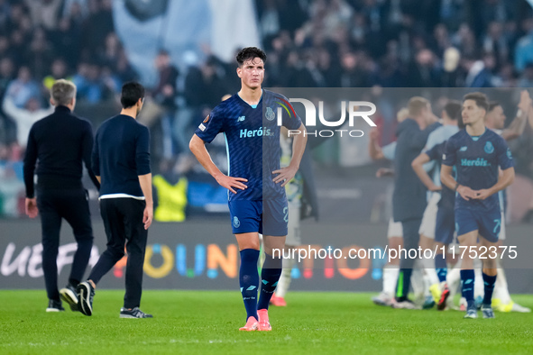 Deniz Gul of FC Porto looks dejected at the end of the UEFA Europa League 2024/25 League Phase MD4 match between SS Lazio and FC Porto at St...