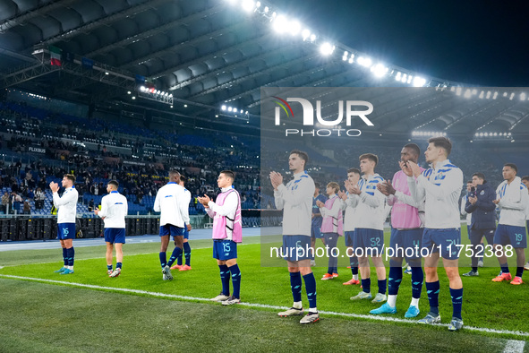 Players of FC Porto greet supporters at the end of the UEFA Europa League 2024/25 League Phase MD4 match between SS Lazio and FC Porto at St...