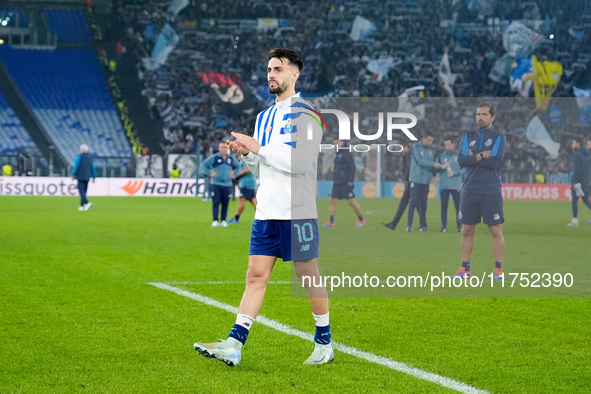 Fabio Vieira of FC Porto greets supporters at the end of the UEFA Europa League 2024/25 League Phase MD4 match between SS Lazio and FC Porto...