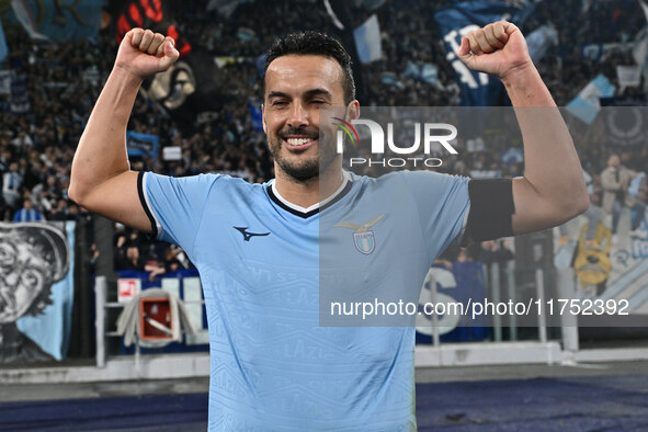 Pedro of S.S. Lazio stands at the end of the UEFA Europa League 2024/25 League Phase MD4 match between S.S. Lazio and F.C. Porto at Olympic...