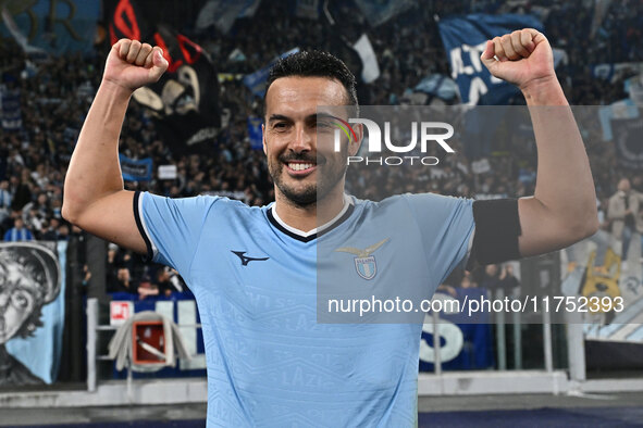 Pedro of S.S. Lazio stands at the end of the UEFA Europa League 2024/25 League Phase MD4 match between S.S. Lazio and F.C. Porto at Olympic...