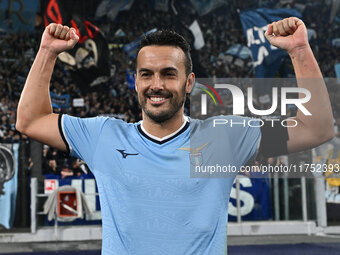 Pedro of S.S. Lazio stands at the end of the UEFA Europa League 2024/25 League Phase MD4 match between S.S. Lazio and F.C. Porto at Olympic...