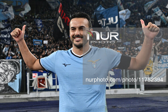 Pedro of S.S. Lazio stands at the end of the UEFA Europa League 2024/25 League Phase MD4 match between S.S. Lazio and F.C. Porto at Olympic...