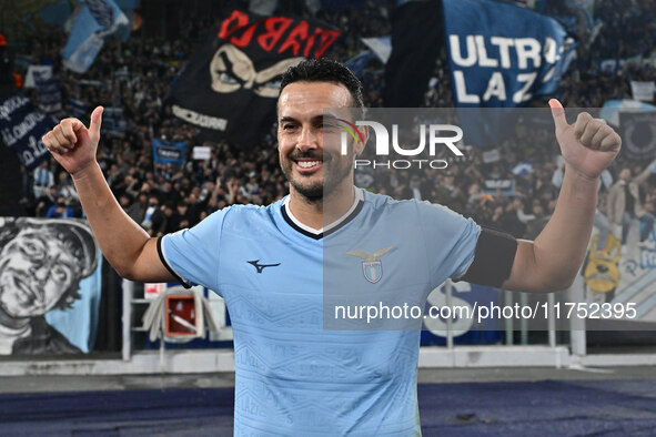 Pedro of S.S. Lazio stands at the end of the UEFA Europa League 2024/25 League Phase MD4 match between S.S. Lazio and F.C. Porto at Olympic...