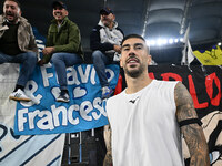 Mattia Zaccagni of S.S. Lazio stands at the end of the UEFA Europa League 2024/25 League Phase MD4 match between S.S. Lazio and F.C. Porto a...