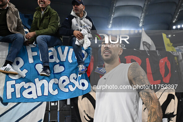 Mattia Zaccagni of S.S. Lazio stands at the end of the UEFA Europa League 2024/25 League Phase MD4 match between S.S. Lazio and F.C. Porto a...