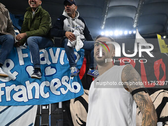 Mattia Zaccagni of S.S. Lazio stands at the end of the UEFA Europa League 2024/25 League Phase MD4 match between S.S. Lazio and F.C. Porto a...