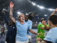 The S.S. Lazio team stands at the end of the UEFA Europa League 2024/25 League Phase MD4 match between S.S. Lazio and F.C. Porto at Olympic...