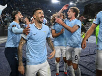 The S.S. Lazio team stands at the end of the UEFA Europa League 2024/25 League Phase MD4 match between S.S. Lazio and F.C. Porto at Olympic...