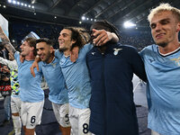 The S.S. Lazio team stands at the end of the UEFA Europa League 2024/25 League Phase MD4 match between S.S. Lazio and F.C. Porto at Olympic...