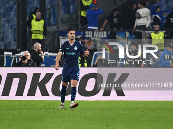 Stephen Eustaquio of F.C. Porto celebrates after scoring the goal to make it 1-1 during the UEFA Europa League 2024/25 League Phase MD4 matc...