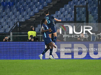 Stephen Eustaquio of F.C. Porto celebrates after scoring the goal to make it 1-1 during the UEFA Europa League 2024/25 League Phase MD4 matc...