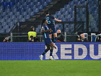 Stephen Eustaquio of F.C. Porto celebrates after scoring the goal to make it 1-1 during the UEFA Europa League 2024/25 League Phase MD4 matc...