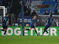 Stephen Eustaquio of F.C. Porto celebrates after scoring the goal to make it 1-1 during the UEFA Europa League 2024/25 League Phase MD4 matc...