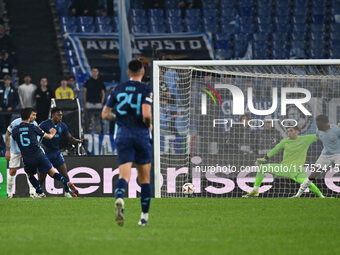 Stephen Eustaquio of F.C. Porto celebrates after scoring the goal to make it 1-1 during the UEFA Europa League 2024/25 League Phase MD4 matc...