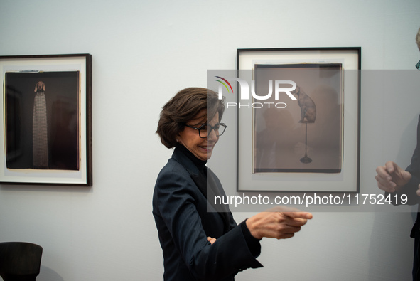 Culture Minister Rachida Dati pays a surprise visit to Paris Photo, one of the world's most important photography fairs, at the Grand Palais...