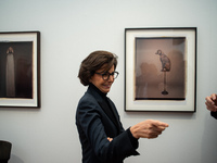 Culture Minister Rachida Dati pays a surprise visit to Paris Photo, one of the world's most important photography fairs, at the Grand Palais...