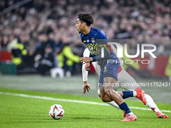 Maccabi Tel Aviv defender Tyrese Asante plays during the match between Ajax and Maccabi Tel Aviv at the Johan Cruijff ArenA for the UEFA Eur...