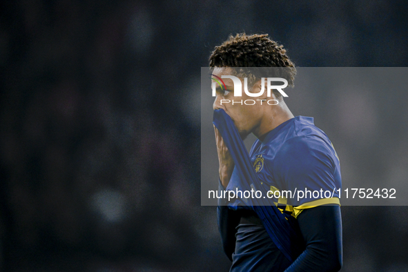 Maccabi Tel Aviv defender Tyrese Asante plays during the match between Ajax and Maccabi Tel Aviv at the Johan Cruijff ArenA for the UEFA Eur...