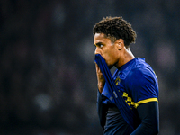 Maccabi Tel Aviv defender Tyrese Asante plays during the match between Ajax and Maccabi Tel Aviv at the Johan Cruijff ArenA for the UEFA Eur...