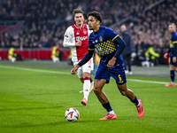 Maccabi Tel Aviv defender Tyrese Asante plays during the match between Ajax and Maccabi Tel Aviv at the Johan Cruijff ArenA for the UEFA Eur...