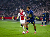 Maccabi Tel Aviv defender Tyrese Asante plays during the match between Ajax and Maccabi Tel Aviv at the Johan Cruijff ArenA for the UEFA Eur...