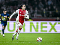 AFC Ajax Amsterdam midfielder Kian Fitz-Jim plays during the match between Ajax and Maccabi Tel Aviv at the Johan Cruijff ArenA for the UEFA...