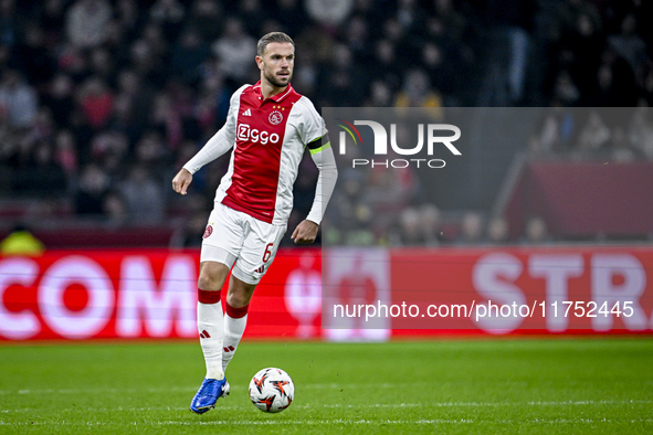 AFC Ajax Amsterdam midfielder Jordan Henderson plays during the match between Ajax and Maccabi Tel Aviv at the Johan Cruijff ArenA for the U...