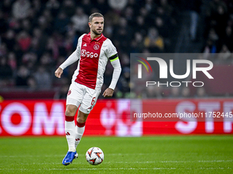 AFC Ajax Amsterdam midfielder Jordan Henderson plays during the match between Ajax and Maccabi Tel Aviv at the Johan Cruijff ArenA for the U...