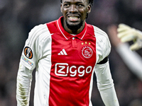 AFC Ajax Amsterdam forward Bertrand Traore plays during the match between Ajax and Maccabi Tel Aviv at the Johan Cruijff ArenA for the UEFA...