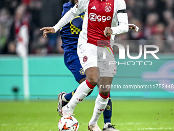 AFC Ajax Amsterdam forward Chuba Akpom plays during the match between Ajax and Maccabi Tel Aviv at the Johan Cruijff ArenA for the UEFA Euro...