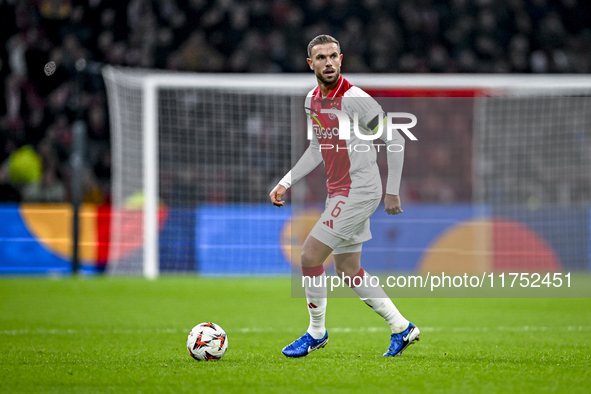 AFC Ajax Amsterdam midfielder Jordan Henderson plays during the match between Ajax and Maccabi Tel Aviv at the Johan Cruijff ArenA for the U...