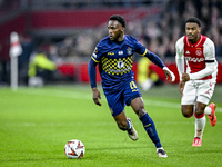 Maccabi Tel Aviv midfielder Issouf Sissokho plays during the match between Ajax and Maccabi Tel Aviv at the Johan Cruijff ArenA for the UEFA...