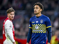 Maccabi Tel Aviv defender Tyrese Asante plays during the match between Ajax and Maccabi Tel Aviv at the Johan Cruijff ArenA for the UEFA Eur...