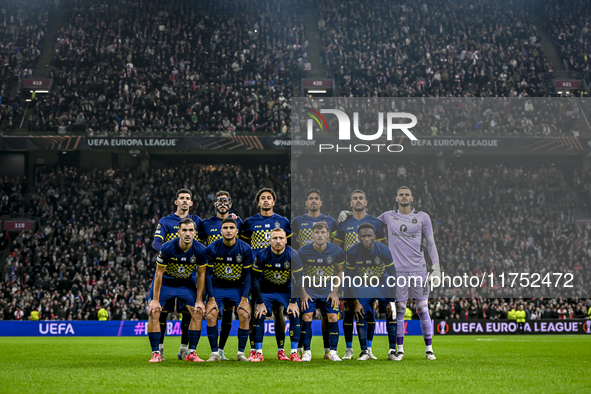 Maccabi Tel Aviv goalkeeper Roi Mishpati, defender Tyrese Asante, forward Dor Turgeman, midfielder Sagiv Jehezkel, defender Raz Schlomo, mid...