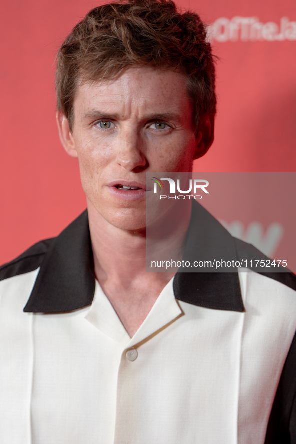 Eddie Redmayne attends "The Day of the Jackal" premiere photocall at Villa Wolkonsky in Rome, Italy, on November 7, 2024. 