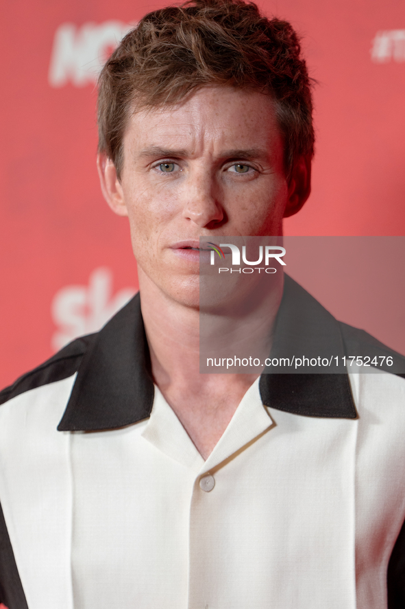 Eddie Redmayne attends "The Day of the Jackal" premiere photocall at Villa Wolkonsky in Rome, Italy, on November 7, 2024. 