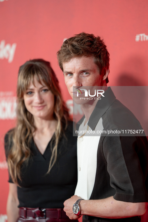 Eddie Redmayne attends "The Day of the Jackal" premiere photocall at Villa Wolkonsky in Rome, Italy, on November 7, 2024. 