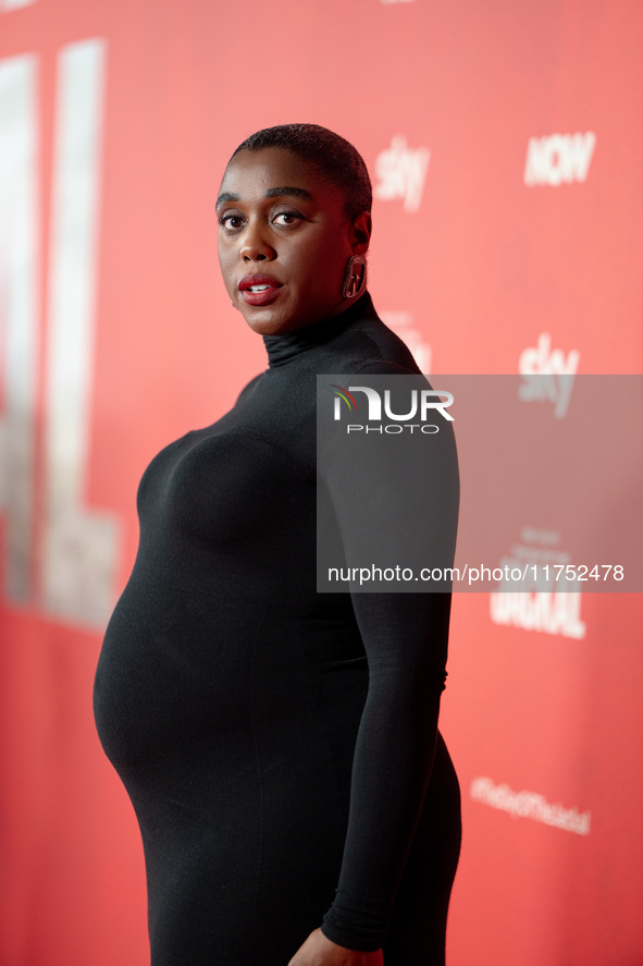 Lashana Lynch attends "The Day of the Jackal" premiere photocall at Villa Wolkonsky in Rome, Italy, on November 7, 2024. 