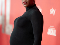 Lashana Lynch attends "The Day of the Jackal" premiere photocall at Villa Wolkonsky in Rome, Italy, on November 7, 2024. (