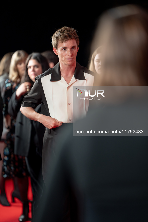 Eddie Redmayne attends "The Day of the Jackal" premiere photocall at Villa Wolkonsky in Rome, Italy, on November 7, 2024. 