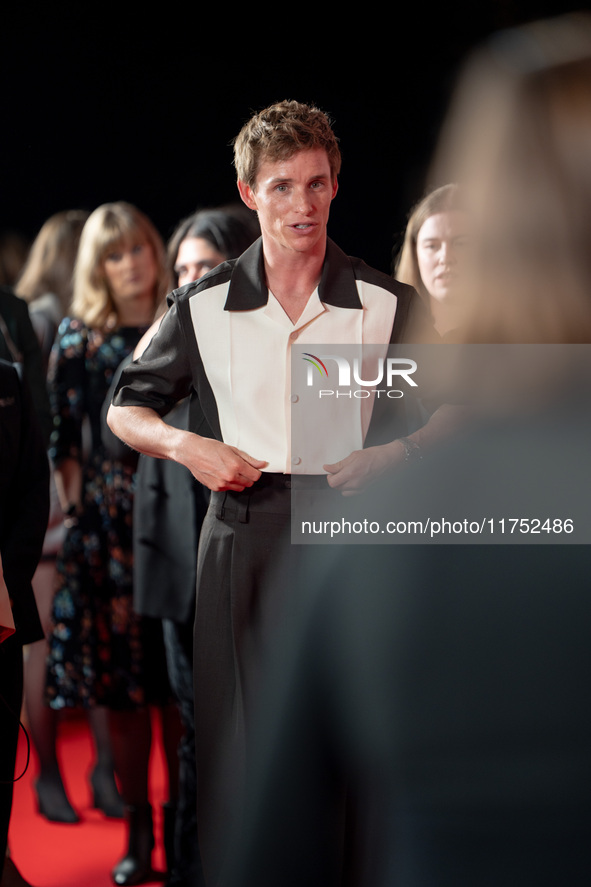 Eddie Redmayne attends "The Day of the Jackal" premiere photocall at Villa Wolkonsky in Rome, Italy, on November 7, 2024. 