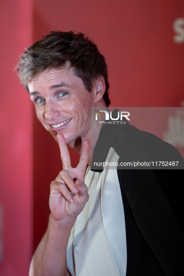 Eddie Redmayne attends "The Day of the Jackal" premiere photocall at Villa Wolkonsky in Rome, Italy, on November 7, 2024. 