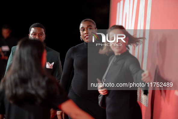 Lashana Lynch attends "The Day of the Jackal" premiere photocall at Villa Wolkonsky in Rome, Italy, on November 7, 2024. 