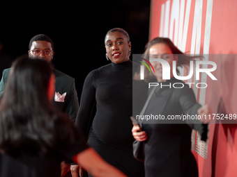 Lashana Lynch attends "The Day of the Jackal" premiere photocall at Villa Wolkonsky in Rome, Italy, on November 7, 2024. (