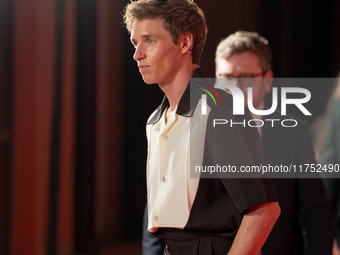 Eddie Redmayne attends "The Day of the Jackal" premiere photocall at Villa Wolkonsky in Rome, Italy, on November 7, 2024. (